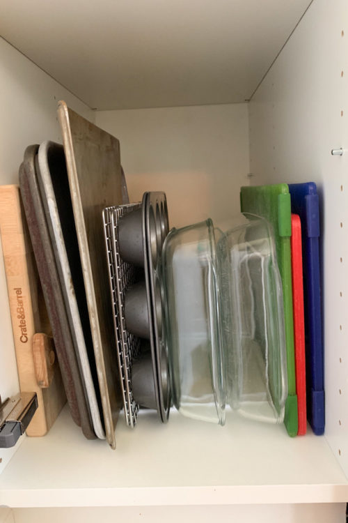 Organized cookie sheets