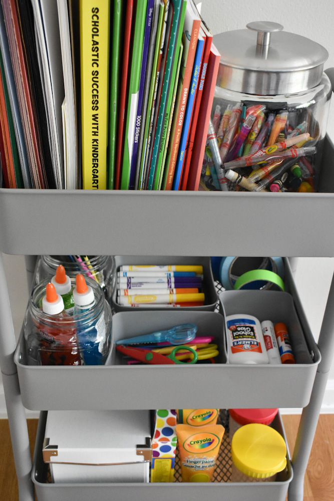 Art Cart: Organizing Kids' Art and Activity Supplies — Oh Hey Let's Play