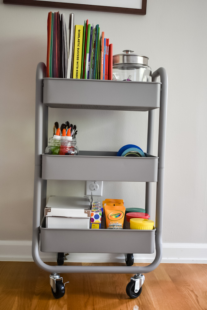 AN ART CART FOR KIDS - A SIMPLE WAY TO STORE ART SUPPLIES