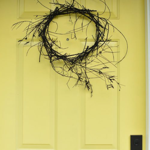 spooky stick halloween wreath