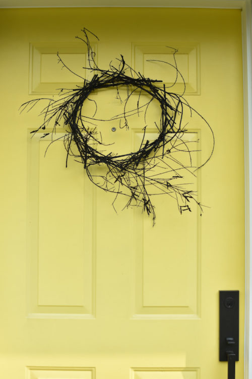 spooky stick halloween wreath