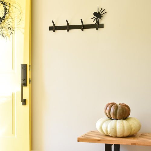 pumpkins and front door
