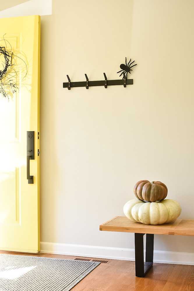 pumpkins and front door