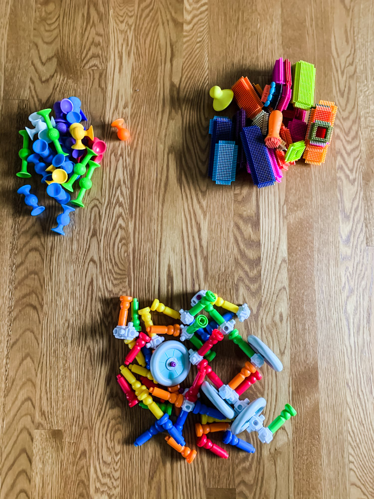 toy sorting on floor