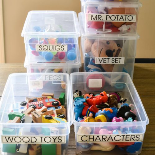 clear plastic toy bins