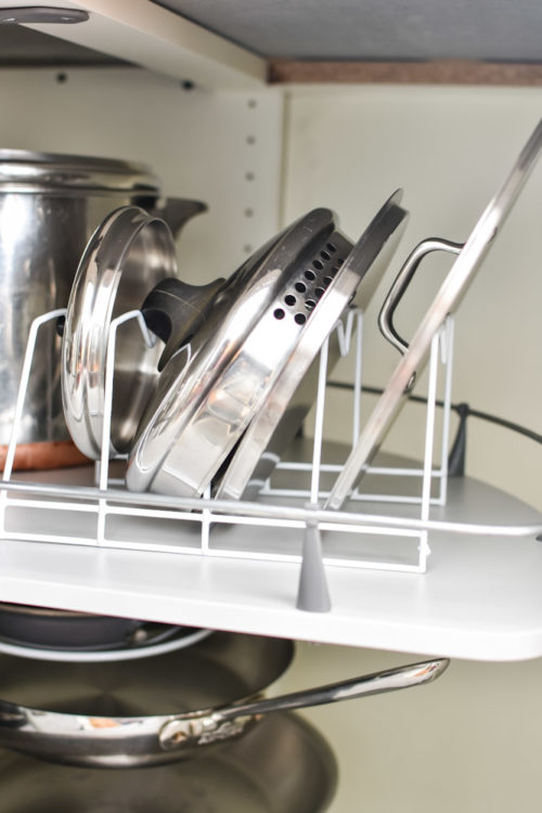 Organizing Pots and Pans in a Corner Smallish Home
