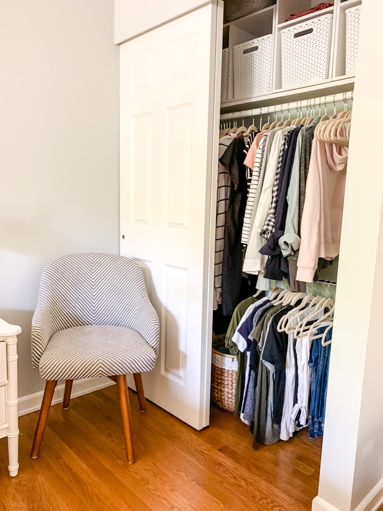 Double hang clothes online closet