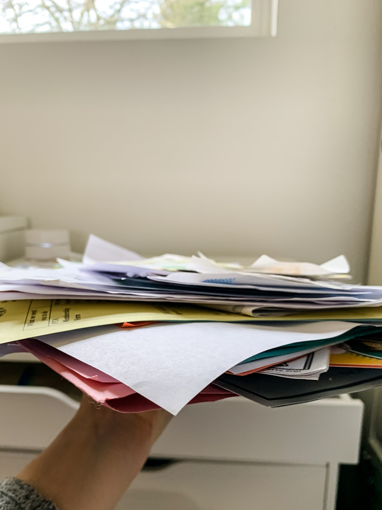 Decluttering paperwork