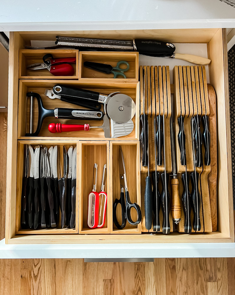 organized knife drawer