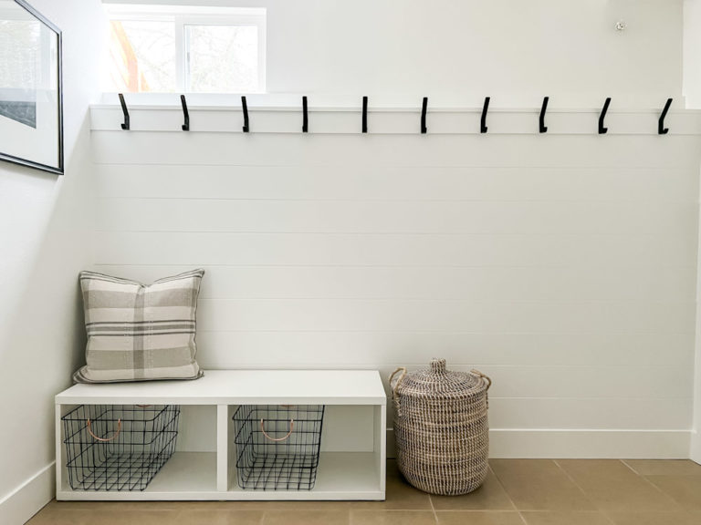 DIY Mudroom Coat Hook Accent Wall Smallish Home