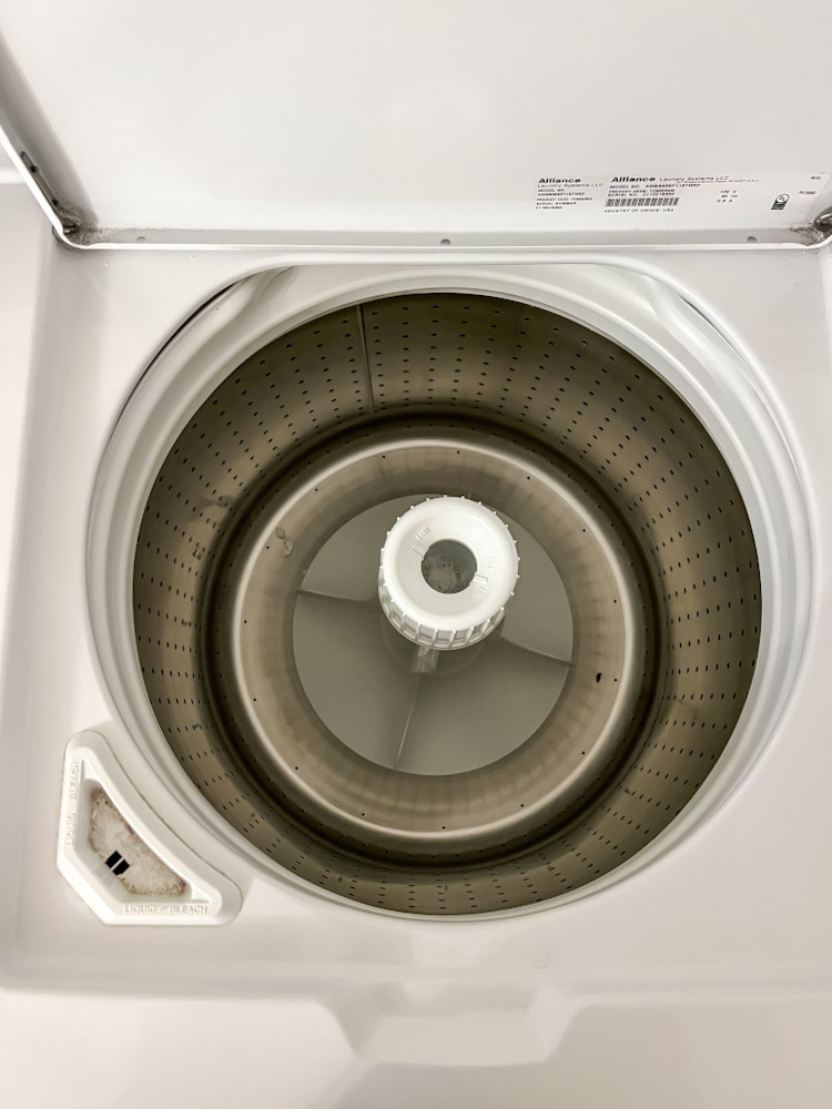 dirty top load washer